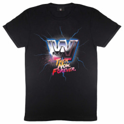 WWE Womens/Ladies Then Now Forever Logo Boyfriend T-Shirt S Bla Black S
