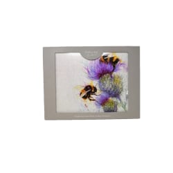 Jane Bannon Bees on Thistle Work Surface Protectors One Size Gr Grey/Purple One Size