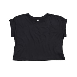 Mantis Ekologisk Cropped T-shirt för damer/damer XS Svart Black XS