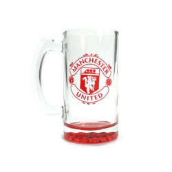 Manchester United FC Ölglas One Size Klart/Rött Clear/Red One Size