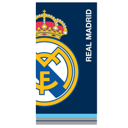 Real Madrid CF Bomull Strandhandduk 140cm x 70cm Marinblå/Gul/Vit Navy/Yellow/White 140cm x 70cm