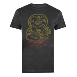 Cobra Kai Mens Never Dies Washed T-Shirt M Vintage Svart/Röd/Ye Vintage Black/Red/Yellow M