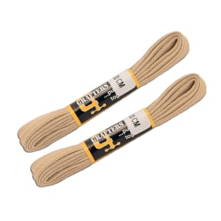 Grafters Flat 100cm Trainer Laces Pack med 15 Beige Beige Pack of 15