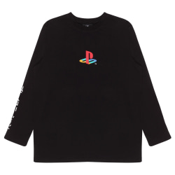 Playstation Childrens/Kids PS1 Logotyp Långärmad T-shirt 7-8 Ye Black 7-8 Years