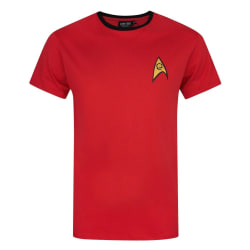 Star Trek Mens Security And Operations Uniform T-shirt L Röd Red L