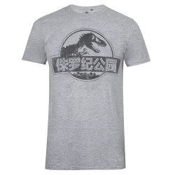Jurassic Park Herr kinesisk logotyp T-shirt M Sports Grå Sports Grey M