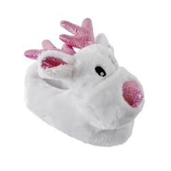 Childrens/Kids 3D Reindeer Tofflor 13 UK Child-1 UK White White 13 UK Child-1 UK