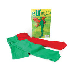 Bristol Novelty Unisex Adults Elf Tights One Size Röd/Grön Red/Green One Size