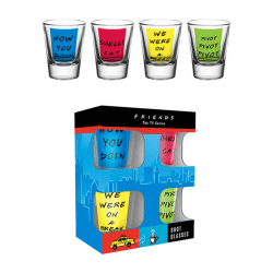 Friends Official Character Phrase Design Shotglasögon (Pack of Clear One Size
