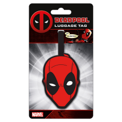 Deadpool Head Bagage Tag One Size Röd/Svart Red/Black One Size