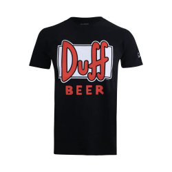 The Simpsons Mens Duff Beer T-shirt S Svart/Vit/Röd Black/White/Red S