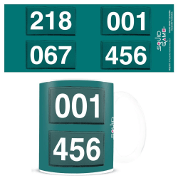 Squid Game Numbers Mugg One Size Grön/Vit Green/White One Size