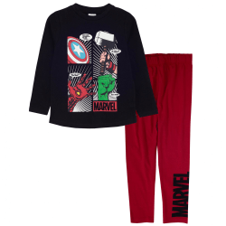 Marvel Boys Icons Pyjamas Set 8-9 år röd/svart Red/Black 8-9 Years