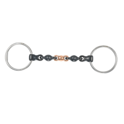 Shires Sweet Iron Waterford Horse Lös Ring Snaffle Bit 5in Bl Black 5in
