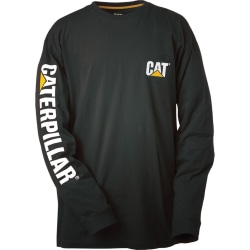 Caterpillar Trademark Banner L/S Tee / Herr T-shirts / Tee Shir Black Medium