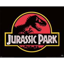 Jurassic Park Classic Logo Affisch One Size Svart/Röd Black/Red One Size