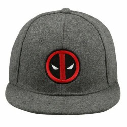Deadpool Mens Logotyp Snapback Cap One Size Grå/Röd/Svart Grey/Red/Black One Size