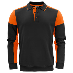 Printer Unisex Adult Prime Two Tone Polo Sweatshirt XS Black/Or Black/Orange XS