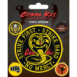 Cobra Kai-klistermärken (paket med 5) En one size gul/svart Yellow/Black One Size