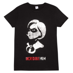 The Incredibles Dam/Ladies Elastigirl Folie Pojkvän T-shirt Black/White S