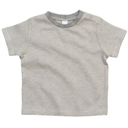 BabyBugz Baby Boy Randig T-shirt 3-6 månader Vit/Ljung White/Heather 3-6 Months