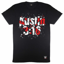WWE Womens/Ladies 3:16 Stone Cold Steve Austin Shattered Logo B Black/Red/White M