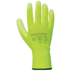 Portwest PU palmbelagda handskar (A120) / Arbetskläder (förpackning om 2) XL Yellow XL