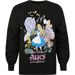 Disney Dam/Ladies Alice In The Garden Sweatshirt L Svart Black L