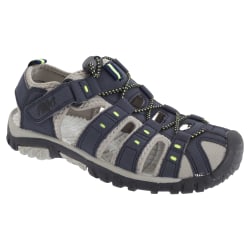 PDQ Youths Boys Toggle & Touch Fastening Synthetic Nubuck Trail Navy Blue/Lime 6 UK