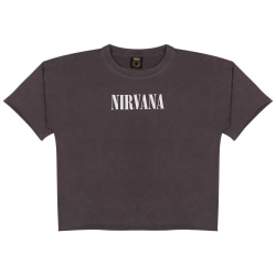 Nirvana Dam/Dam Smiley Pojkvän T-shirt XL Charcoal/White Charcoal/White XL