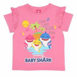 Baby Shark Girls Tropical Island T-shirt 18-24 månader Baby Rosa Baby Pink Heather 18-24 Months
