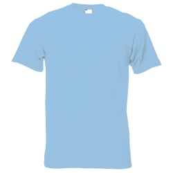 Kortärmad Casual T-shirt för män Stor Ljusblå Light Blue Large