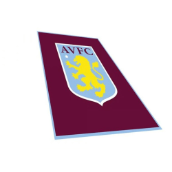 Aston Villa FC Crest Area Matta One Size Claret Röd/Himmelsblå Claret Red/Sky Blue One Size