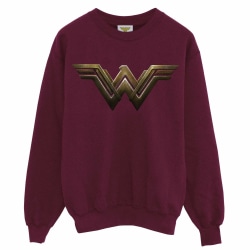 Wonder Woman Dam/Ladies Logotyp Pojkvän Sweatshirt S Burgundy Burgundy S