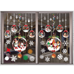 Jul fönsterdekal klistermärke Xmas Holiday Decor Party Supplies F