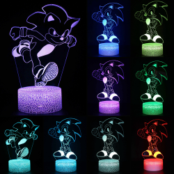 Sonic -serien kreativ 3D-lampa LED nattlampa bordslampa MY-1634