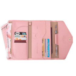 Flerfunktionellt blockerande passhållare Reseplånbok pink