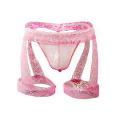 Spetstrosa för män Sexiga underkläder Underkläder kalsonger pink