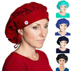 Kvinnors solida hattar sovmössor huvudbonader wrap Work Red One Size