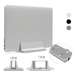 Justerbart vertikalt bärbar stativ för skrivbordsutrymme Apple Notebook silver