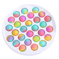 Push Pop Fidget ToysTie Dye Pop Bubble Sensory Toy för barn Melange circle