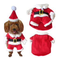 hund _ Vinter sällskapshund fancy julkläder fest rollspel Christmas Tree L