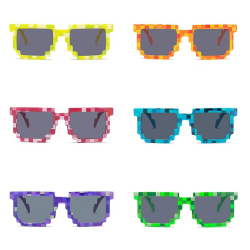 6st Minecraft Mosaic Solglasögon UV-skydd för barn utomhus