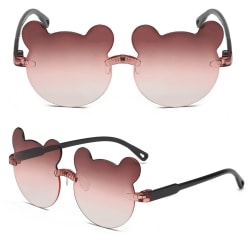 Barnsolglasögon Baby Cute Bear Cartoon Fashion Solglasögon Double Tea Tablets