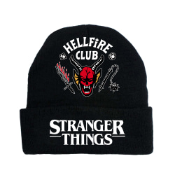 Stranger Things 4 Printed stickad cap Cap Vinter varm cap black