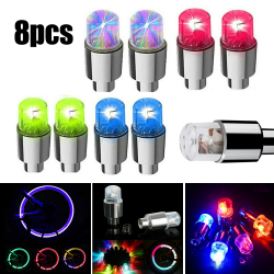 8st LED- cap ljus neonljus flerfärgad glödlampa för cykel bil multicolor