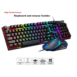 Högpresterande tangentbord och mus - Rainbow LED-bakgrundsbelyst
