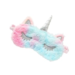 Unicorn Sleeping Mask Girls Soft Plysch Blindfold Resemask colorful
