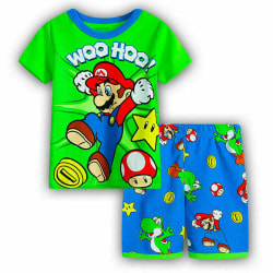 Barn Pojkar Super Mario Pyjamas Kortärmad T-Shirt Shorts Set 120cm