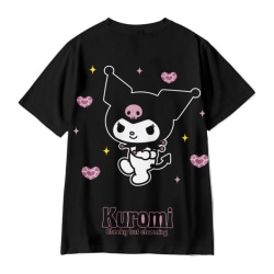 Kuromi Anime kortärmad T-shirt för kvinnor Basic Tee Top XL